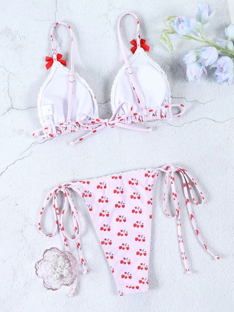 Jayne Cherry Print Bikini Takımı Siaora