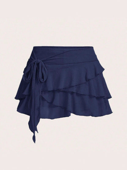 Asimetrik Dikişli Seksi Mini Etek Niebbla