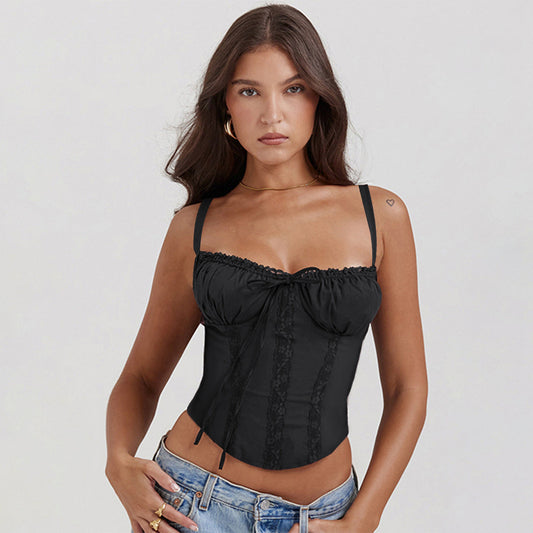 Askılı Korse Görünümlü Crop Niebbla