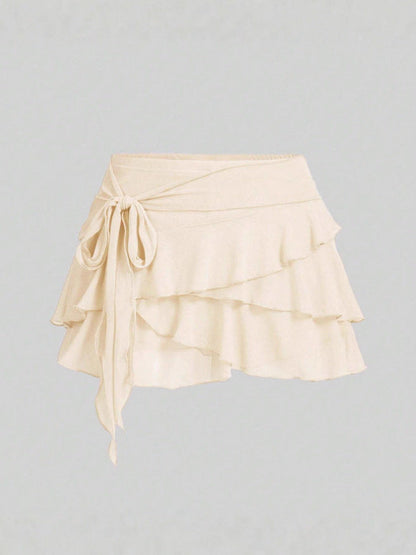 Asimetrik Dikişli Seksi Mini Etek Niebbla