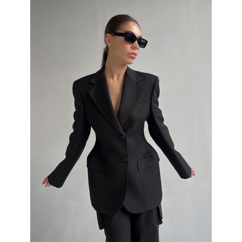 Vera Minimalist Blazer Ceket Niebbla