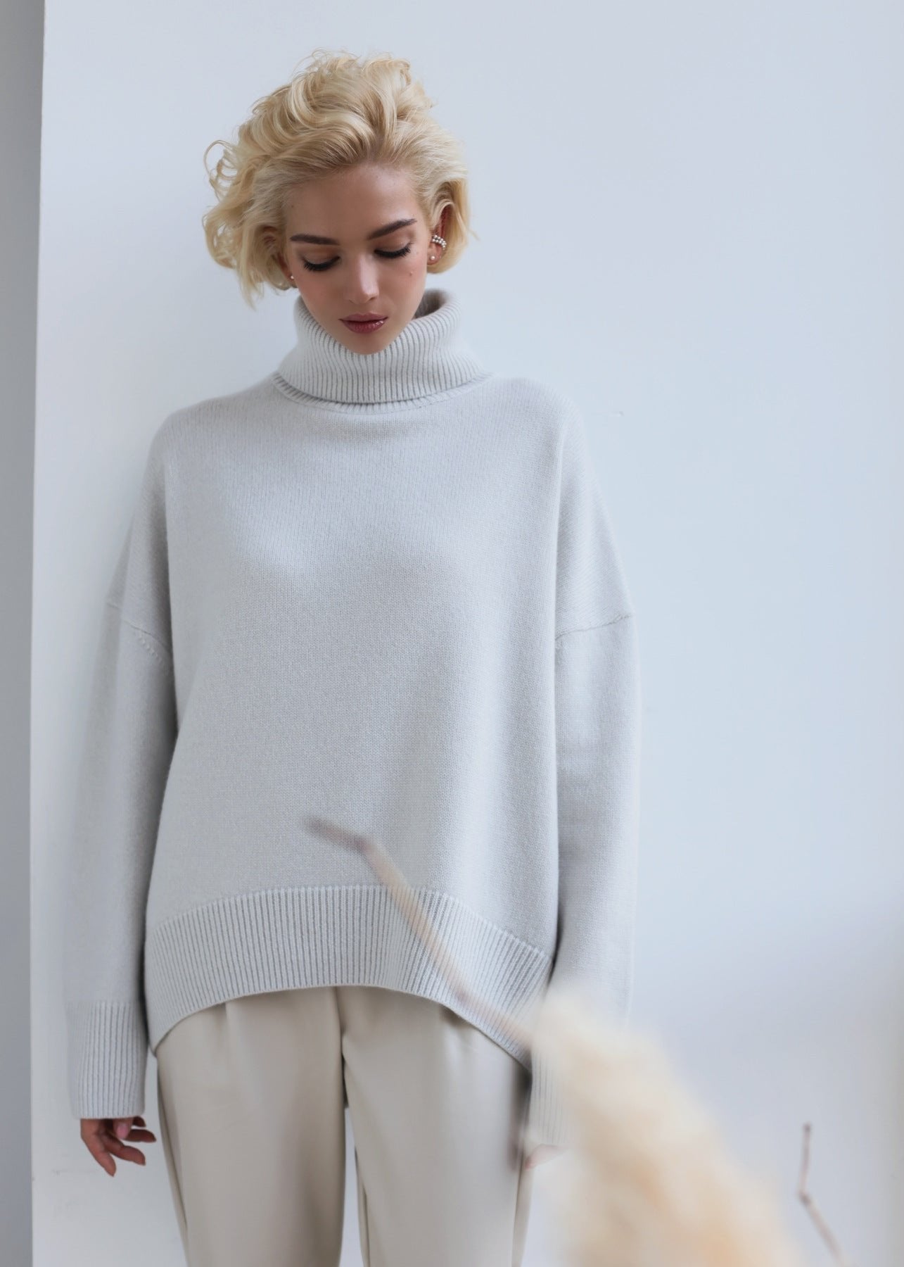 Luxe Oversize Balıkçı Yaka Kazak Niebbla