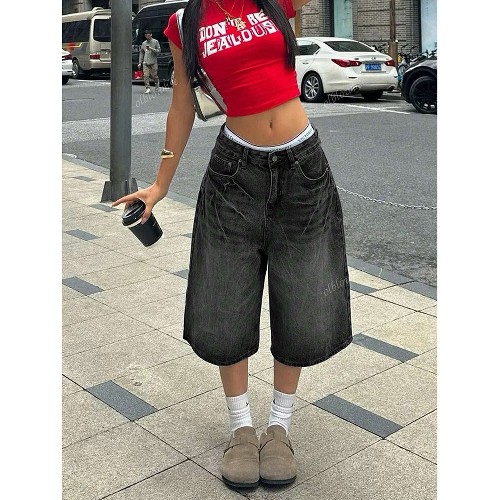 Manifest Bol Kesim Uzun Kot Şort Niebbla