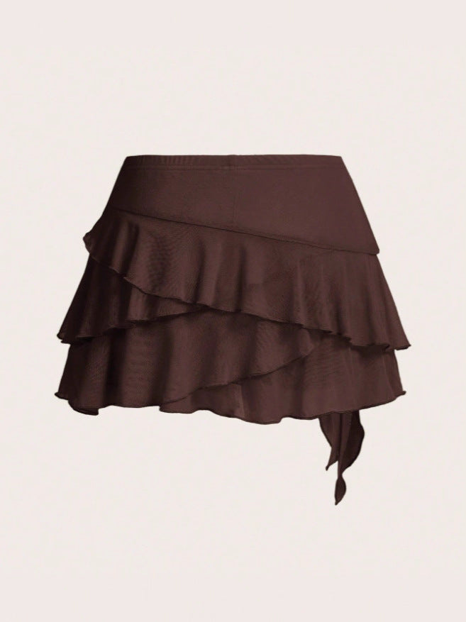 Asimetrik Dikişli Seksi Mini Etek Niebbla