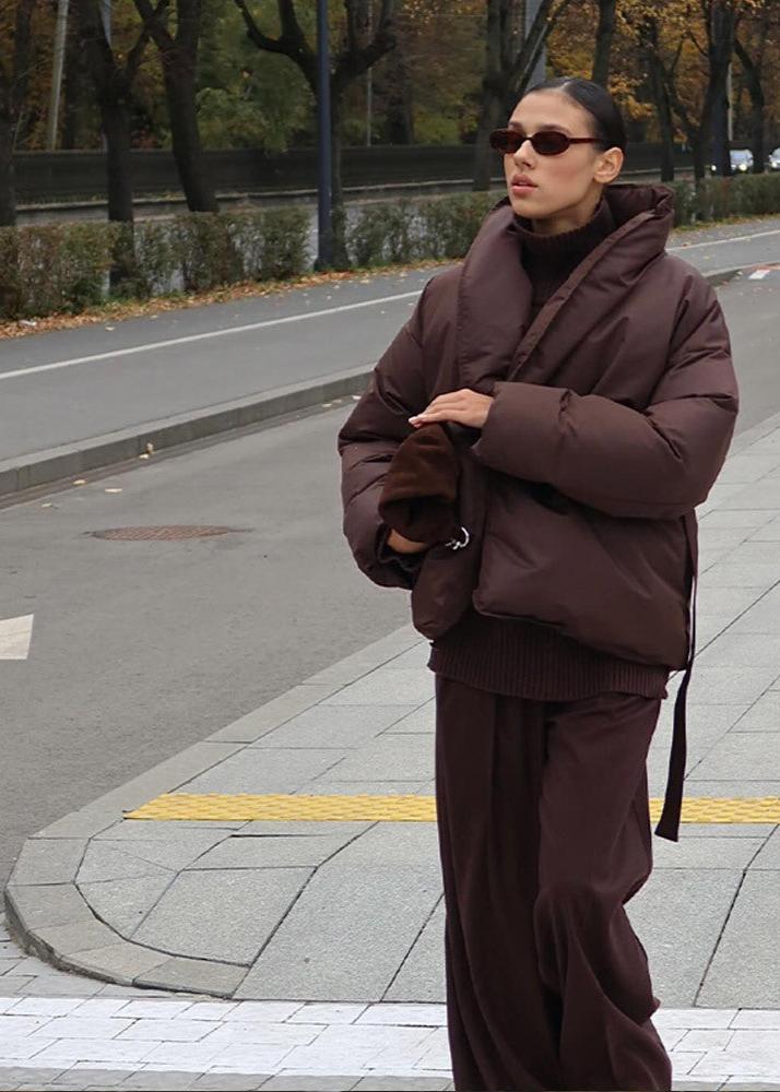 Luxura Kapitone Kuşaklı Puffer Mont Niebbla