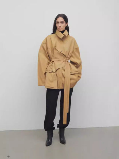 Oversize Kemerli Trençkot Niebbla