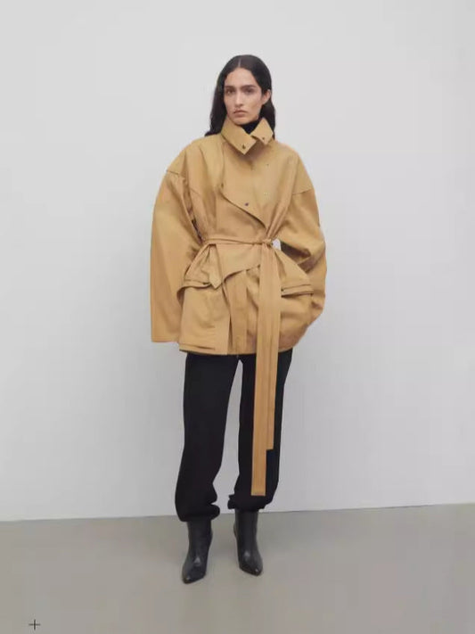 Oversize Kemerli Trençkot Niebbla