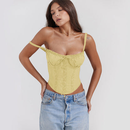 Askılı Korse Görünümlü Crop Niebbla