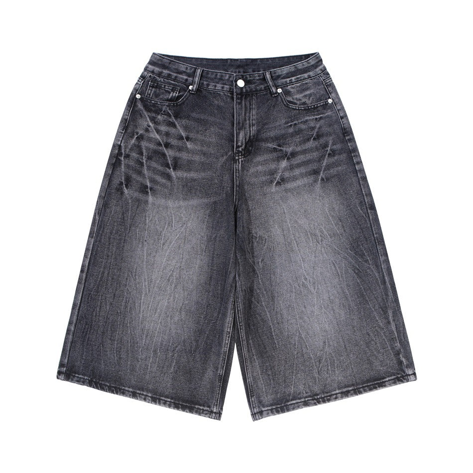 Buz Mavisi Bol Kot Şort Niebbla