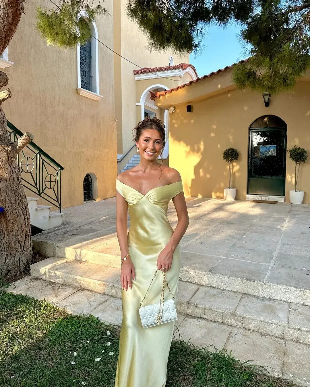 Elina Zarif Saten Elbise Niebbla