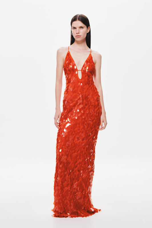 Beatrice - Payetli Maxi Elbise