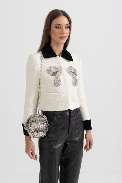 Metalik Tüvit Blazer Siaora