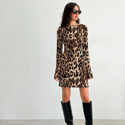 Mini Leopar Elbise Siaora