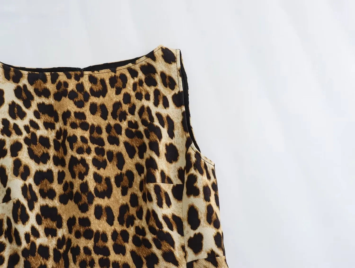 Leopar Desenli Mini Elbise Siaora