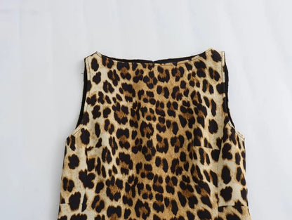 Leopar Desenli Mini Elbise Siaora
