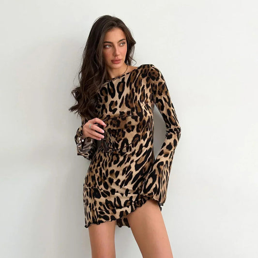Mini Leopar Elbise Siaora