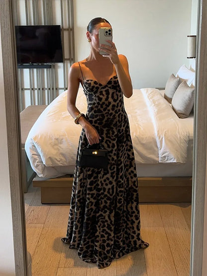 Antonella Leopar Uzun Elbise Niebbla