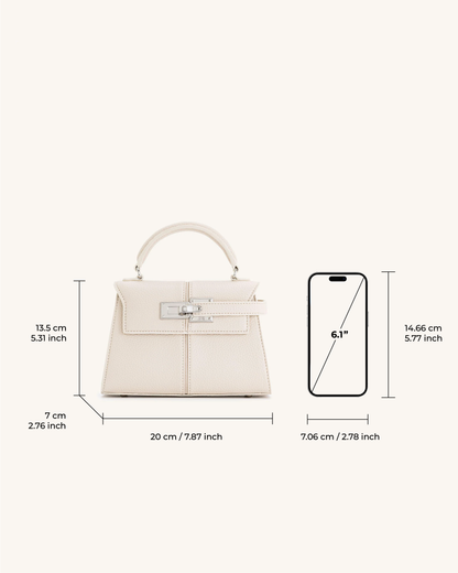 Elise Üst Saplı Çanta Beyaz Niebbla