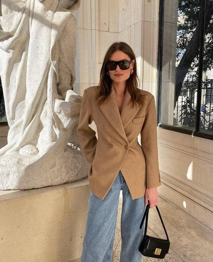 Elegant Beige Blazer Siaora
