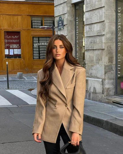 Elegant Beige Blazer Siaora