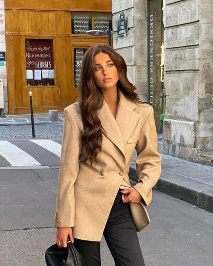 Elegant Beige Blazer Siaora