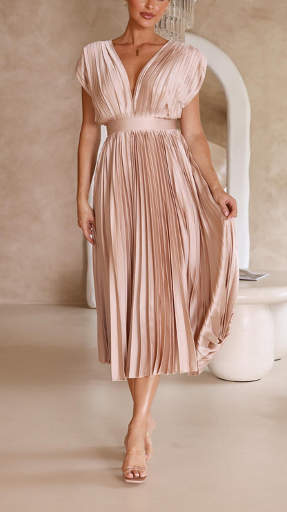Emma | Derin V-Yaka Maxi Elbise THESVELTECHIC
