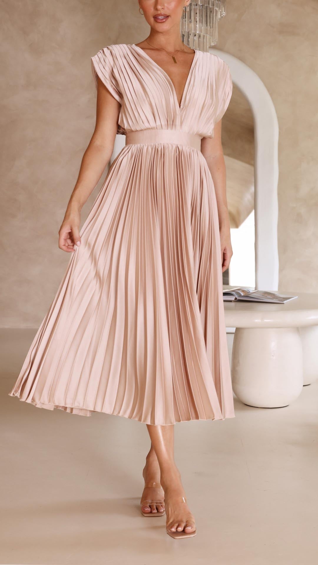 Emma | Derin V-Yaka Maxi Elbise THESVELTECHIC