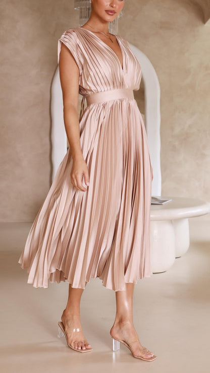 Emma | Derin V-Yaka Maxi Elbise THESVELTECHIC