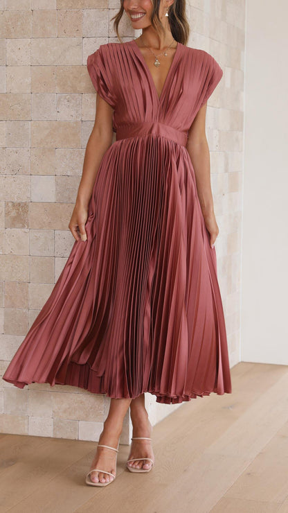 Emma | Derin V-Yaka Maxi Elbise THESVELTECHIC
