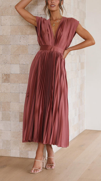 Emma | Derin V-Yaka Maxi Elbise THESVELTECHIC