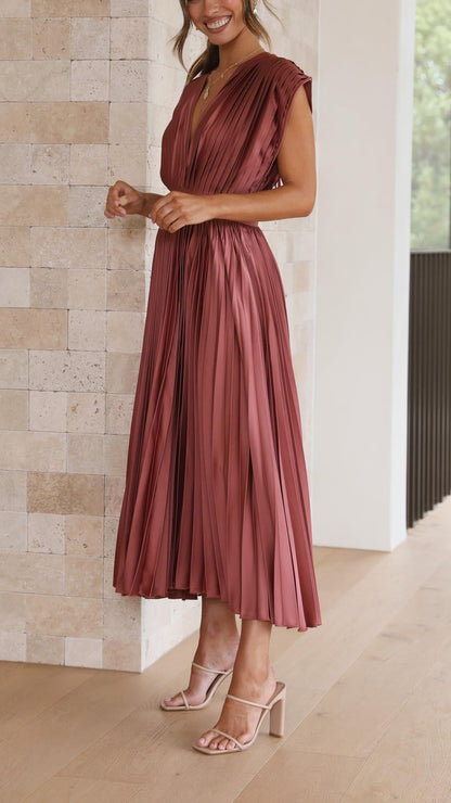 Emma | Derin V-Yaka Maxi Elbise THESVELTECHIC