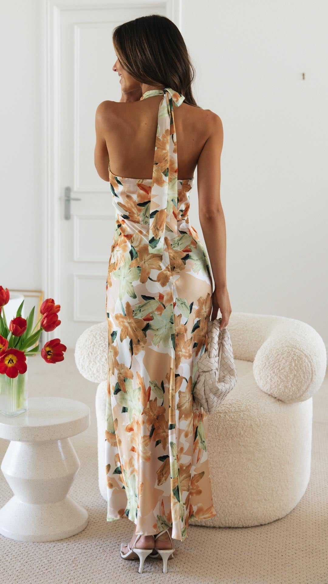 Shannon | Çiçekli Halter Maxi Elbise THESVELTECHIC