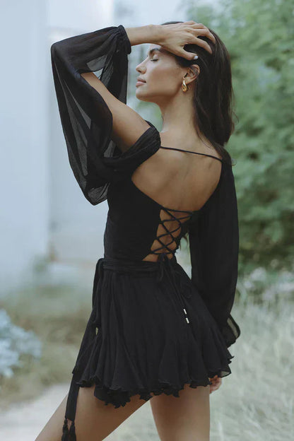 Lara Mini Elbise Niebbla
