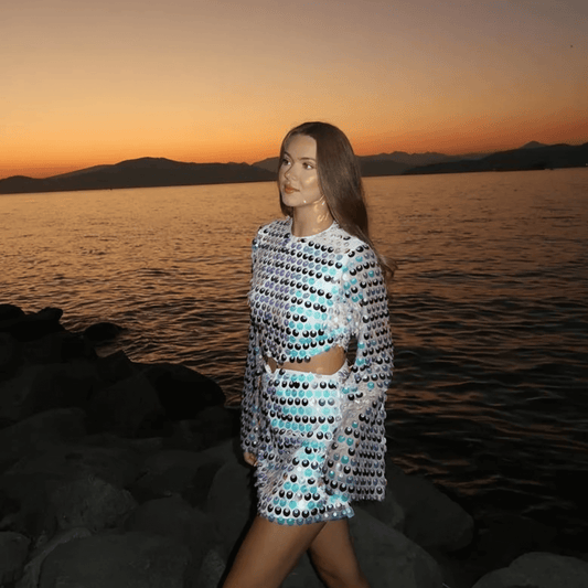 Seraly - İşlemeli Uzun Kollu Üst ve Etek Çift Parça Takım Mağazam