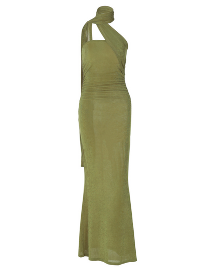 Vyxaris Straplez Büstiyer Detaylı Uzun Elbise Olyssatr