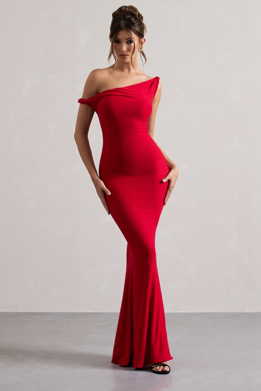 Angela - Asimetrik Maxi Elbise