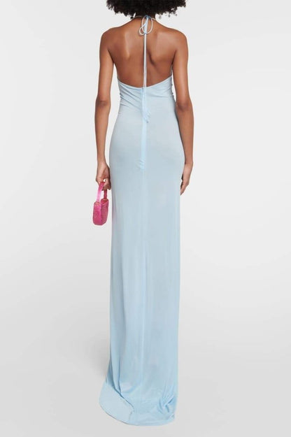 Alexia Halterneck Floral-aplikeli Maxi Elbise Siaora