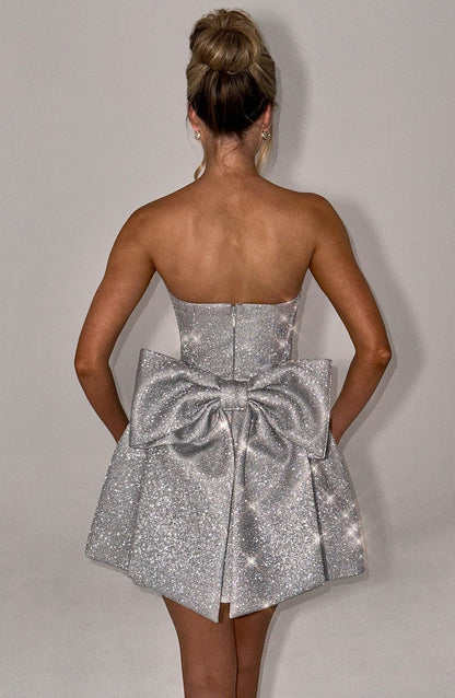 Keziri - Back-Bow Parıltılı Mini Elbise Mağazam