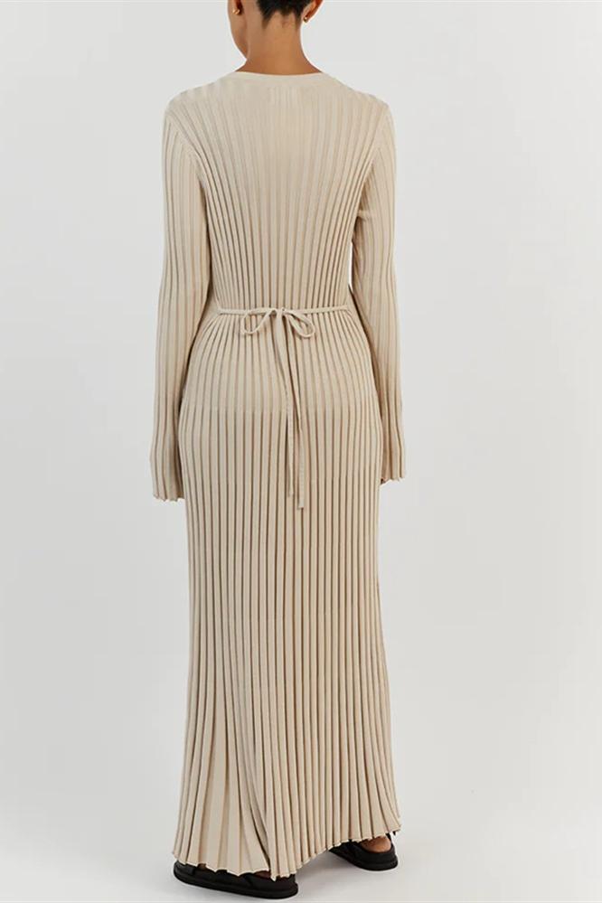 Antonia Rib Flare Maxi Örgü Elbise Siaora