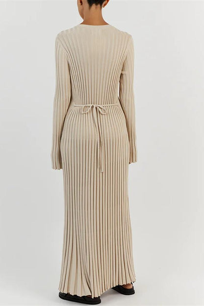 Antonia Rib Flare Maxi Örgü Elbise Siaora