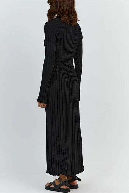 Antonia Rib Flare Maxi Örgü Elbise Siaora