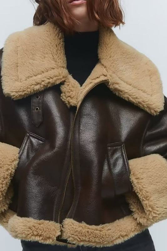 Faux Button Leather Mont Niebbla