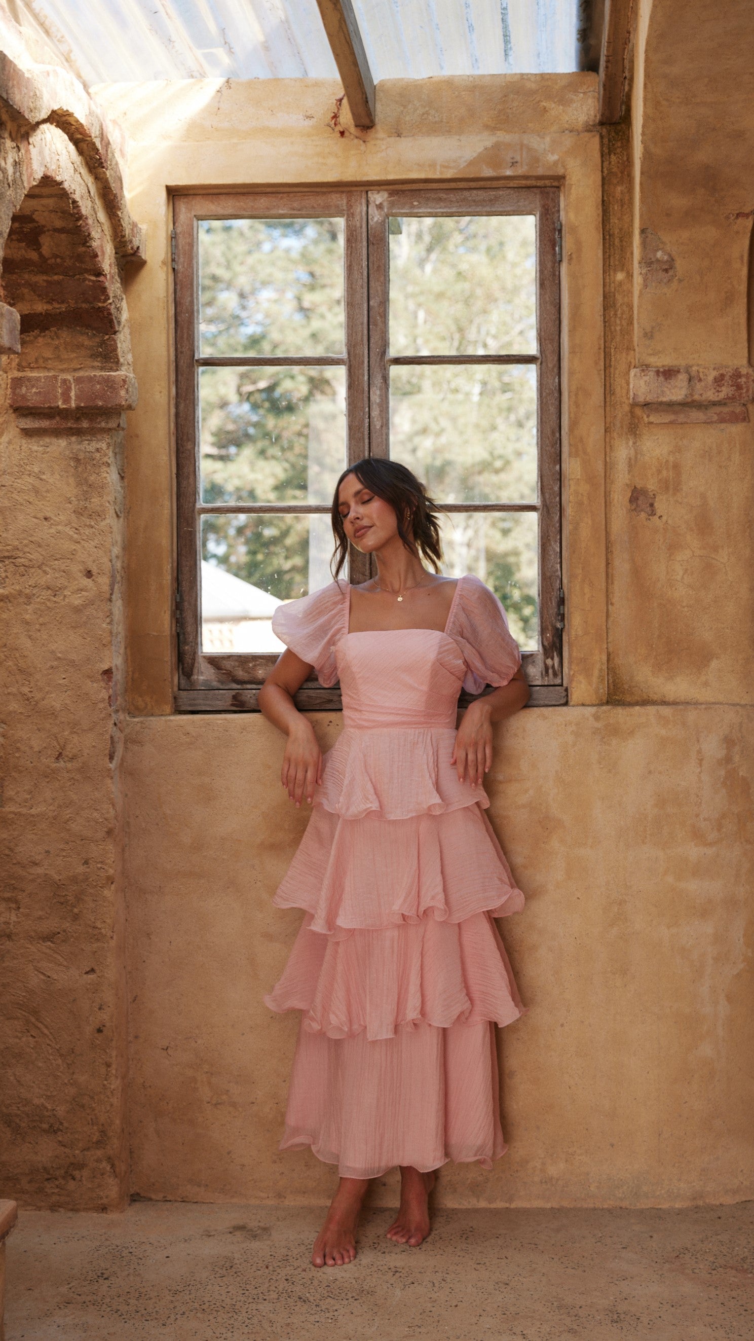 Lanelle Maxi Elbise - Pembe Siaora