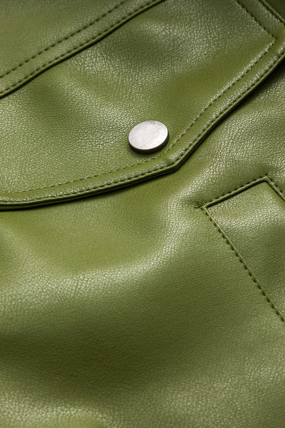 Faux Leather Pocket Ceket Niebbla