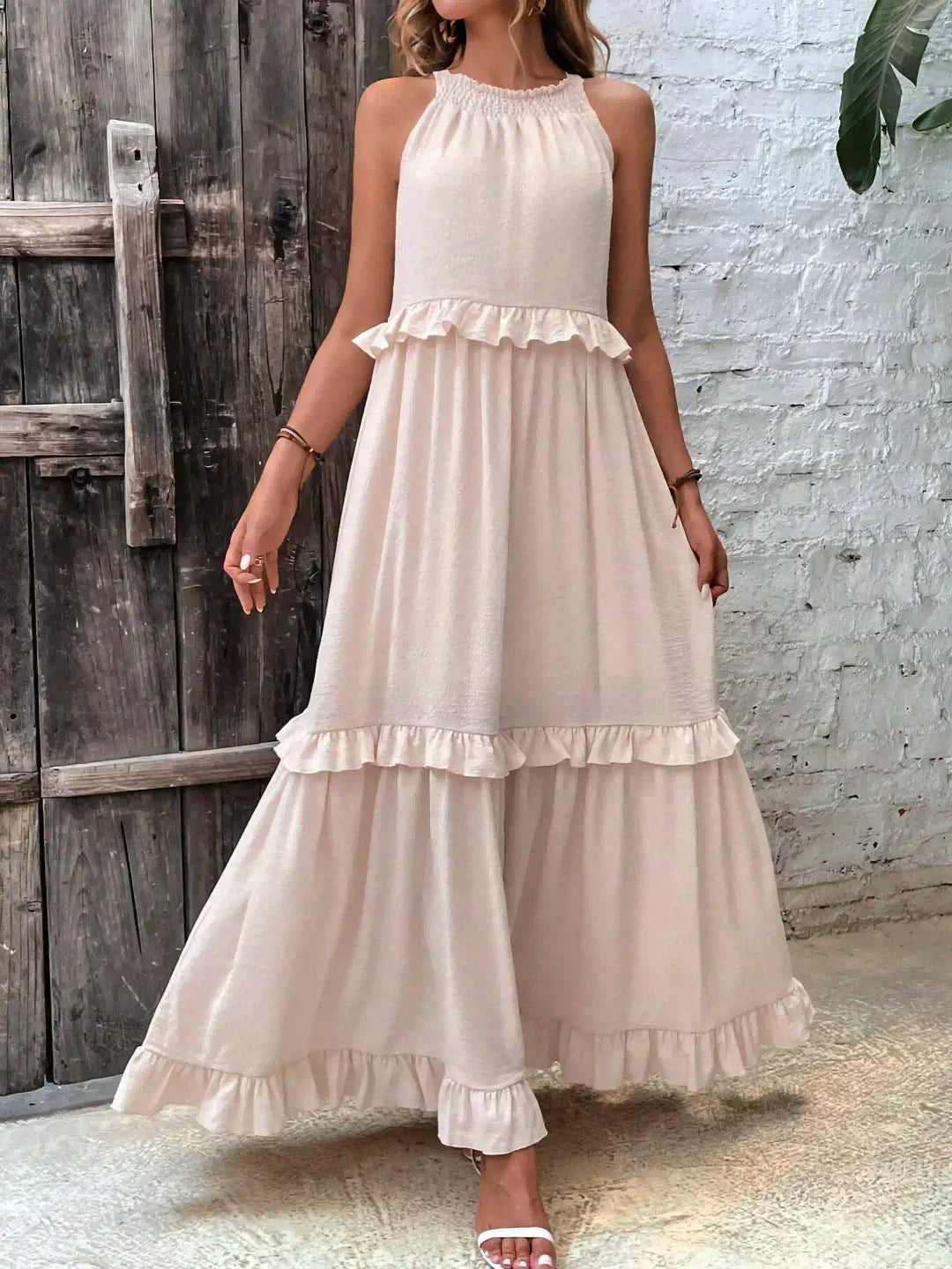 Ilona - Dekolte Yorucu Detaylar ve Cepler ile Bluzlu Elbise Mağazam