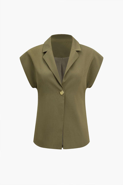 Olive Grace Sleeveless Blazer Siaora