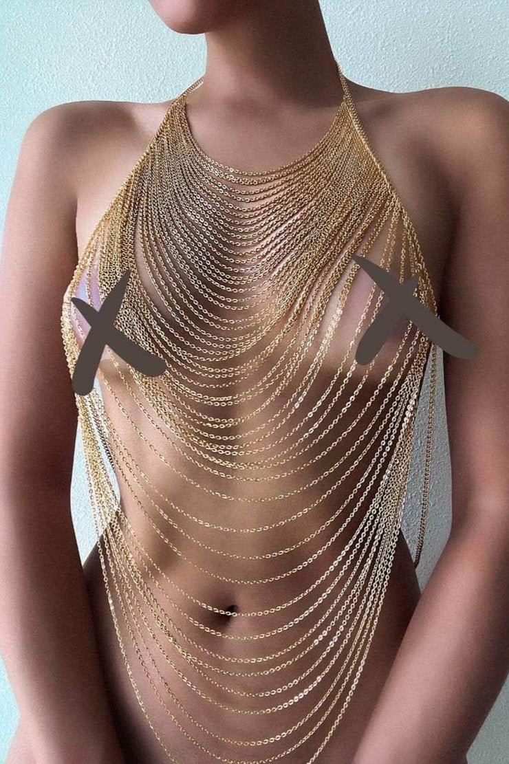 Güzellik Parıltısı: ALTIN Vücut Zinciri - AGATHA THESVELTECHIC