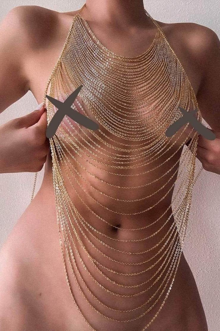 Güzellik Parıltısı: ALTIN Vücut Zinciri - AGATHA THESVELTECHIC