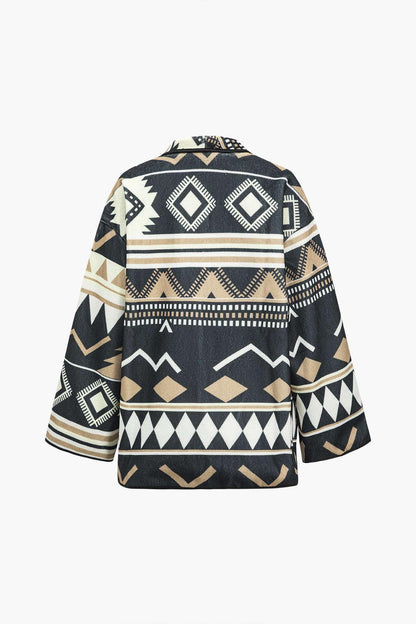 Nomadic Pattern Oversize Ceket Siaora
