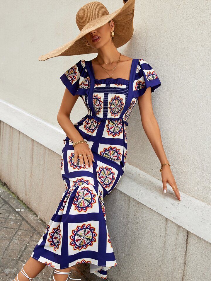 Patchwork Maxi Elbise Siaora